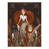 Poster Zodiac Leo par Alexandra Dikaia (Devant)