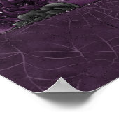 Poster Zodiac Magie | Plum violet foncé Roses de crâne go (Coin)