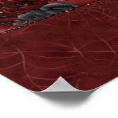 Poster Zodiac Magie | Potion Rose du crâne gothique rouge (Coin)