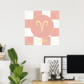 Poster Zodiac moderne Aries (Bureau à domicile)