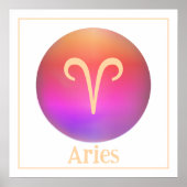 Poster Zodiac moderne Aura Aries (Devant)