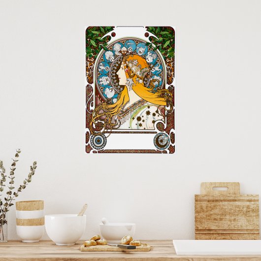 Poster Zodiac par Alphonse Mucha (Cuisine)
