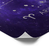 Poster Zodiac Purple Aries | Horoscope d'astrologie cosmi (Coin)