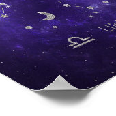 Poster Zodiac Purple Libra | Horoscope d'astrologie cosmi (Coin)