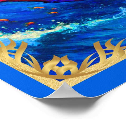 Poster Zodiac Sign Scorpio Emerging from Deep Waters (Coin)