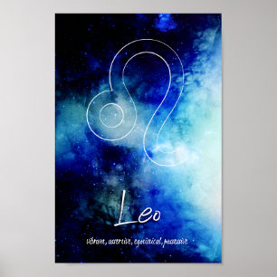 Poster Zodiac : Traits de Leo