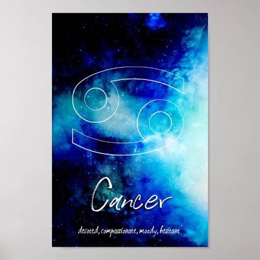 Poster Zodiac : Traits du cancer (Devant)