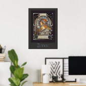 Poster Zodiac Woman par Alphonse Mucha - Art Vintage (Bureau à domicile)