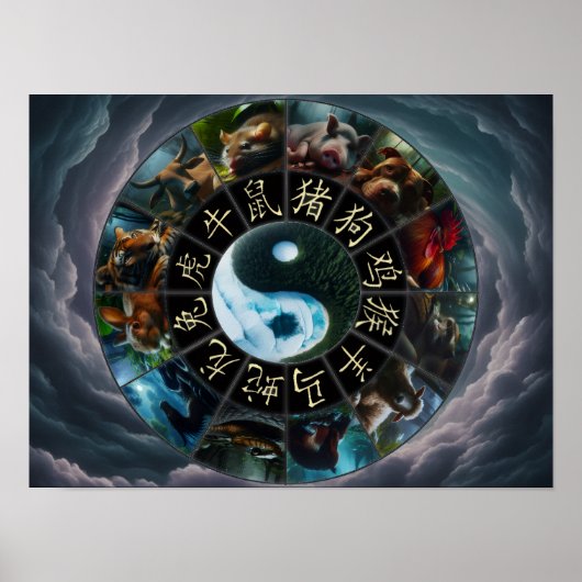 Poster zodiaque animal (Devant)