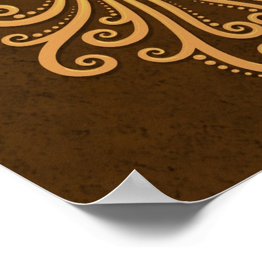 Poster Zodiaque Aquarius Brown complexe (Coin)