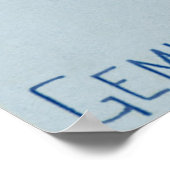 Poster Zodiaque Astrologie Vintage Gémeaux Constellation (Coin)