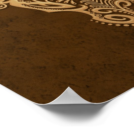 Poster Zodiaque de Taurus Brown complexe (Coin)