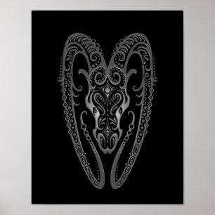 Poster Zodiaque des grains complexes sur le noir