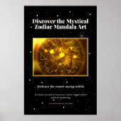 Poster Zodiaque mystique Mandala Art | Astrologie céleste (Devant)