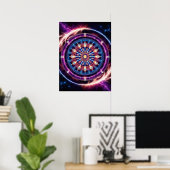 Poster Zodiaque mystique Mandala - Mur vibrant (Bureau à domicile)