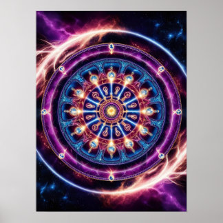 Poster Zodiaque mystique Mandala - Mur vibrant