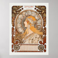 Zodiaque ou La Plume Alphonse Mucha Art Nouveau