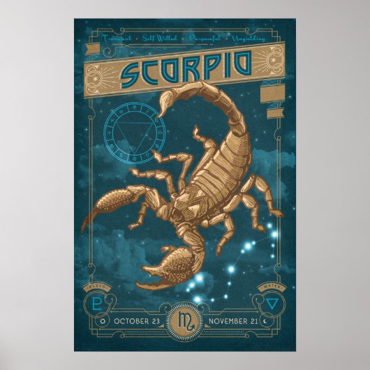 Poster Zodiaque : Scorpio (Devant)