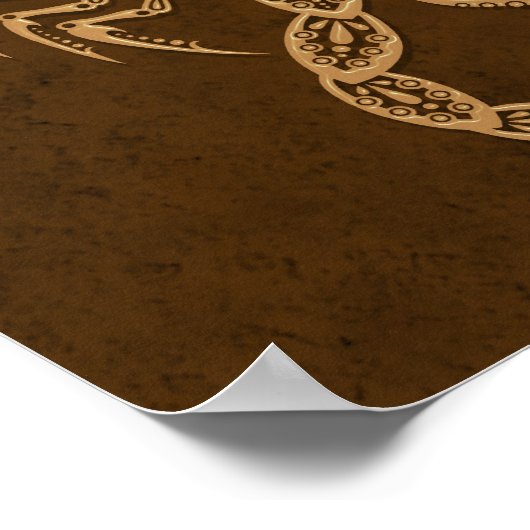 Poster Zodiaque Scorpio Brown complexe (Coin)