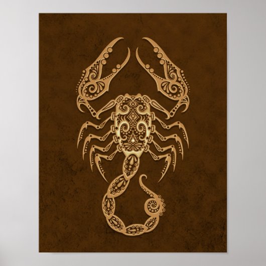 Poster Zodiaque Scorpio Brown complexe (Devant)