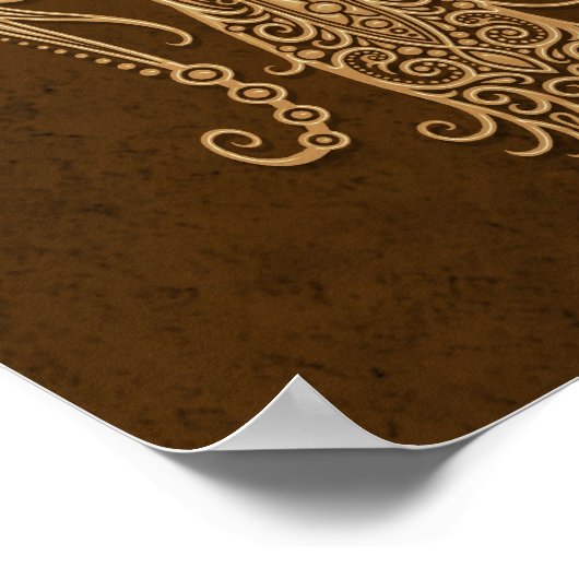 Poster Zodiaque Virgo Brown complexe (Coin)