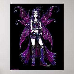 Poster "Zoe" Fée Rose Chaud