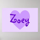 Poster Zoey en violet (Devant)