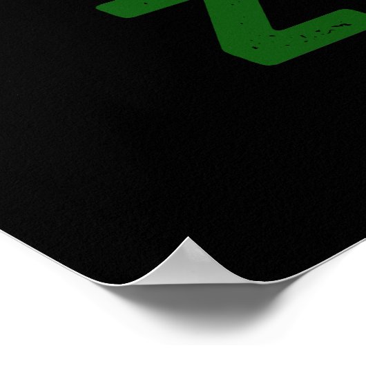 Poster Zom-b Funny Zombie Alphabet B Pun Dark BG (Coin)