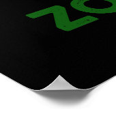 Poster Zom-bean Funny Zombie Bean Pun Dark BG (Coin)