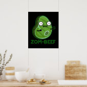 Poster Zom-beef amusant Zombie Plume de viande Zombie Dar (Cuisine)