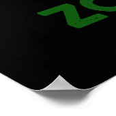 Poster Zom-beep Funny Zombie Honker Pun Dark BG (Coin)