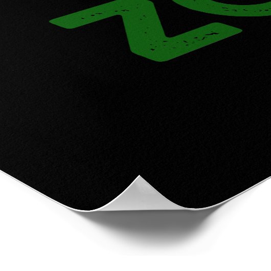 Poster Zom bin Funny Zombie Trash Bin Pun Dark BG (Coin)