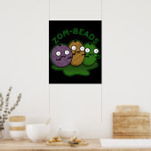 Poster Zom-perles Funny Zombie perles Pun Dark BG (Cuisine)