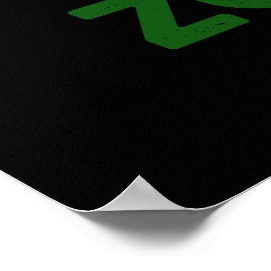 Poster Zom pit Funny Halloween Zombie Pun foncé BG (Coin)