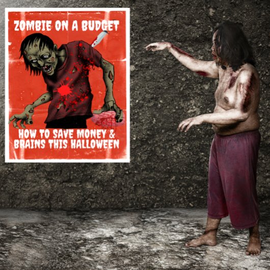 Poster Zombie À L'Halloween Budget