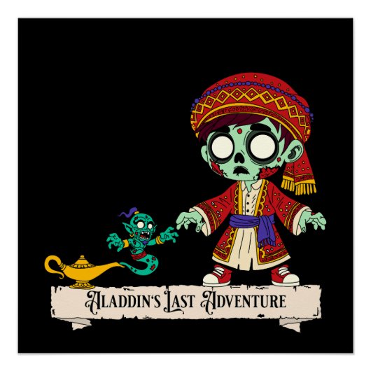 Poster Zombie Aladdin & Genie Zombie (Devant)