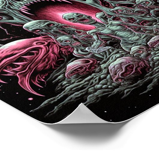 Poster Zombie Créations Sci-fi Horror Art (Coin)