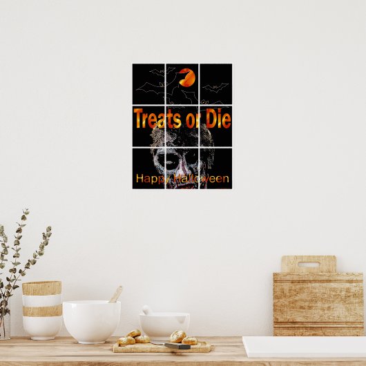 Poster Zombie d'Halloween (Cuisine)