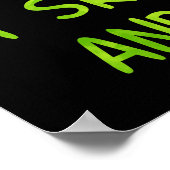 Poster Zombie drôle pas un vert zombie (Coin)