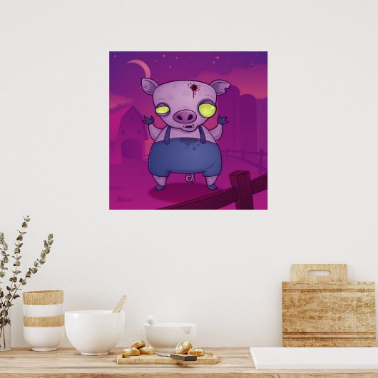 Poster Zombie Pig (Cuisine)
