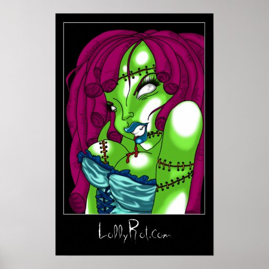 Poster Zombie Pin-up (Devant)