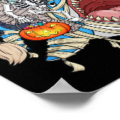 Poster Zombie Riding maman requin Vampire Halloween Pumpk (Coin)