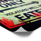 Poster Zombie Stationnement (Coin)