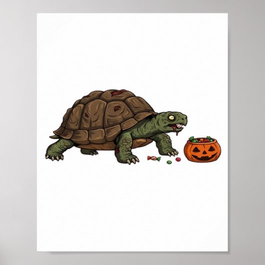 Poster Zombie Turtle Candy Crawl - Halloween lent et effr (Devant)
