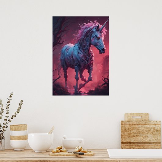 Poster Zombie Unicorn (Cuisine)