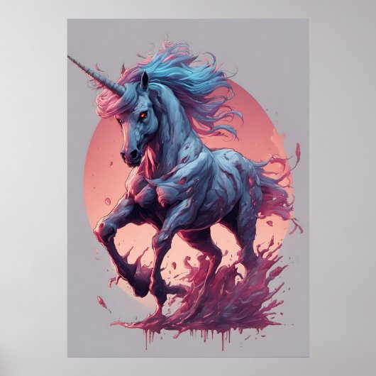 Poster Zombie Unicorn (Devant)