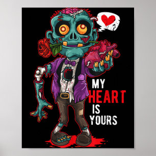 Poster Zombie Valentine Mon cœur vous appartient