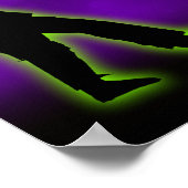 Poster Zombie vert sur violet (Coin)