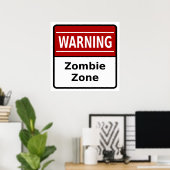 Poster Zombie Zone (Bureau à domicile)
