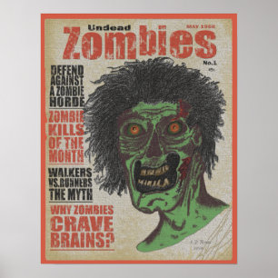 Poster Zombies le magazine Undead